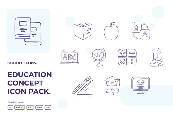 Download Education Doodle Illustrations Icon - Doodle illustrations Collection