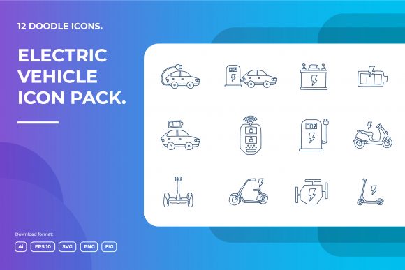 Download Electrical Vehicle Doodle Illustrations - Doodle illustrations Collection