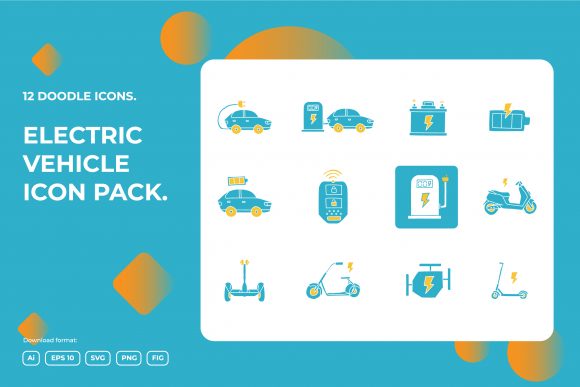 Download Electrical Vehicle Doodle Illustrations - Doodle illustrations Collection