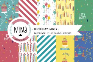 Download Birthday Party Digital Paper Pack - Party Collection