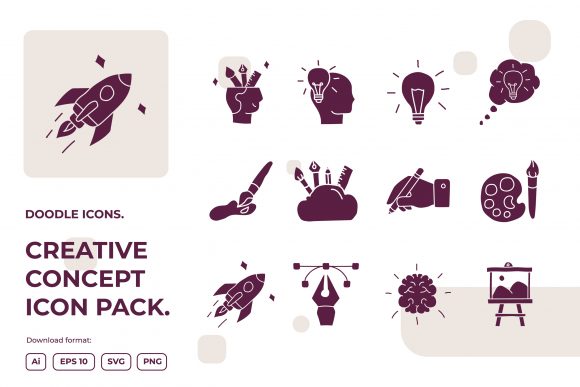 Download 12 Creativity Doodle Illustrations Icon - Doodle illustrations Collection