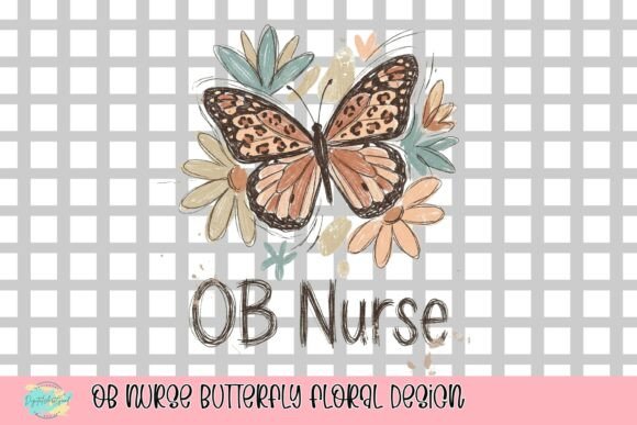 Download OB Nurse Butterfly Floral Design - Floral design Collection