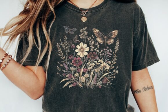 Download Botanical Butterfly Floral Design Png - Floral design Collection
