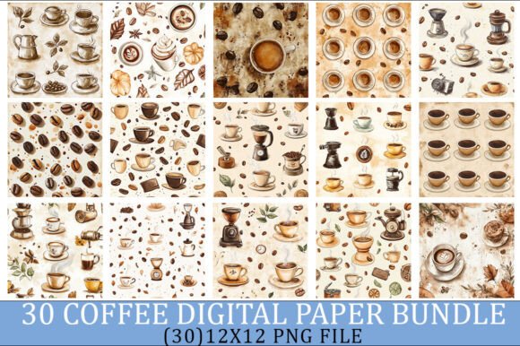 Download Coffee Digital Paper Bundle - Premium Resources