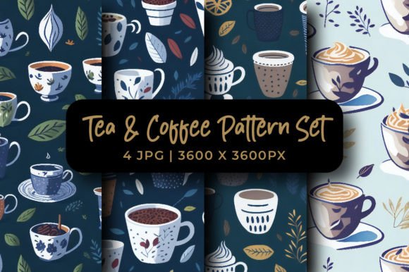 Download Tea and Coffee Digital Paper - Premium Bundle