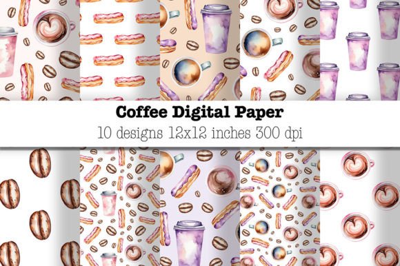 Download Coffee Digital Paper Pack, JPG, Patterns - Premium Resources
