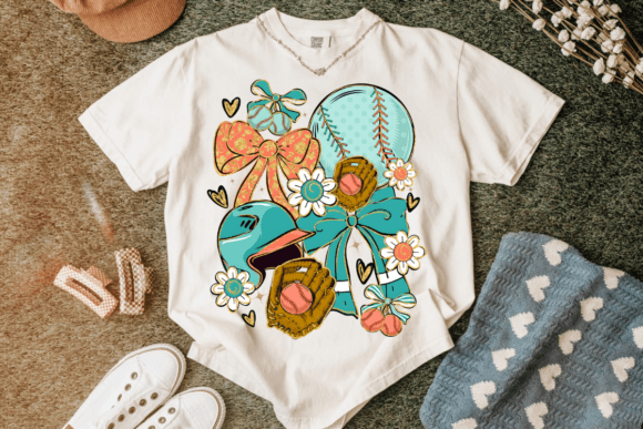 Download Softball Bow Helmet Floral Design - Floral design Collection